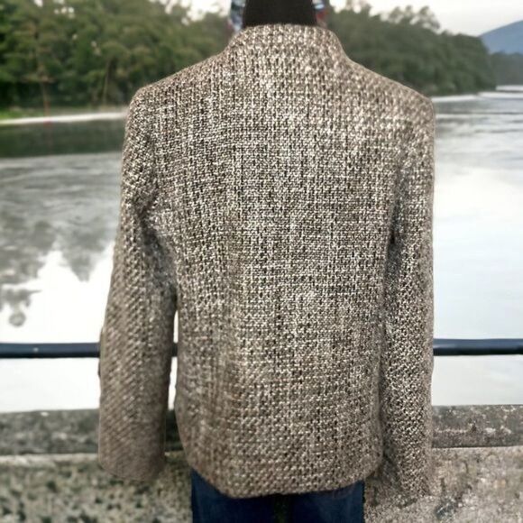 Dennis Basso Elegant Overcoat with Pink Satin Lining, Size Medium - Picture 2 of 6